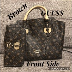 Brown GUESS Purse/Wallet Set